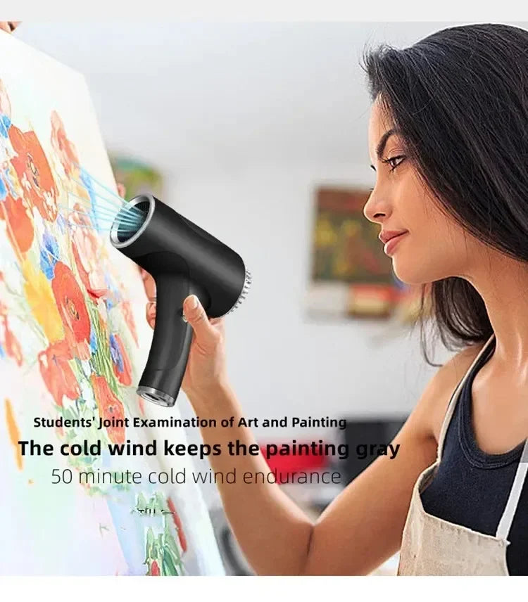 Portable Cordless Hair Dryer Fast Dry Hair Lithium Battery Rechargeable Blow Dryer Strong Wind Travel/Outdoor Plug in Hot Air - Shopfly.co.uk