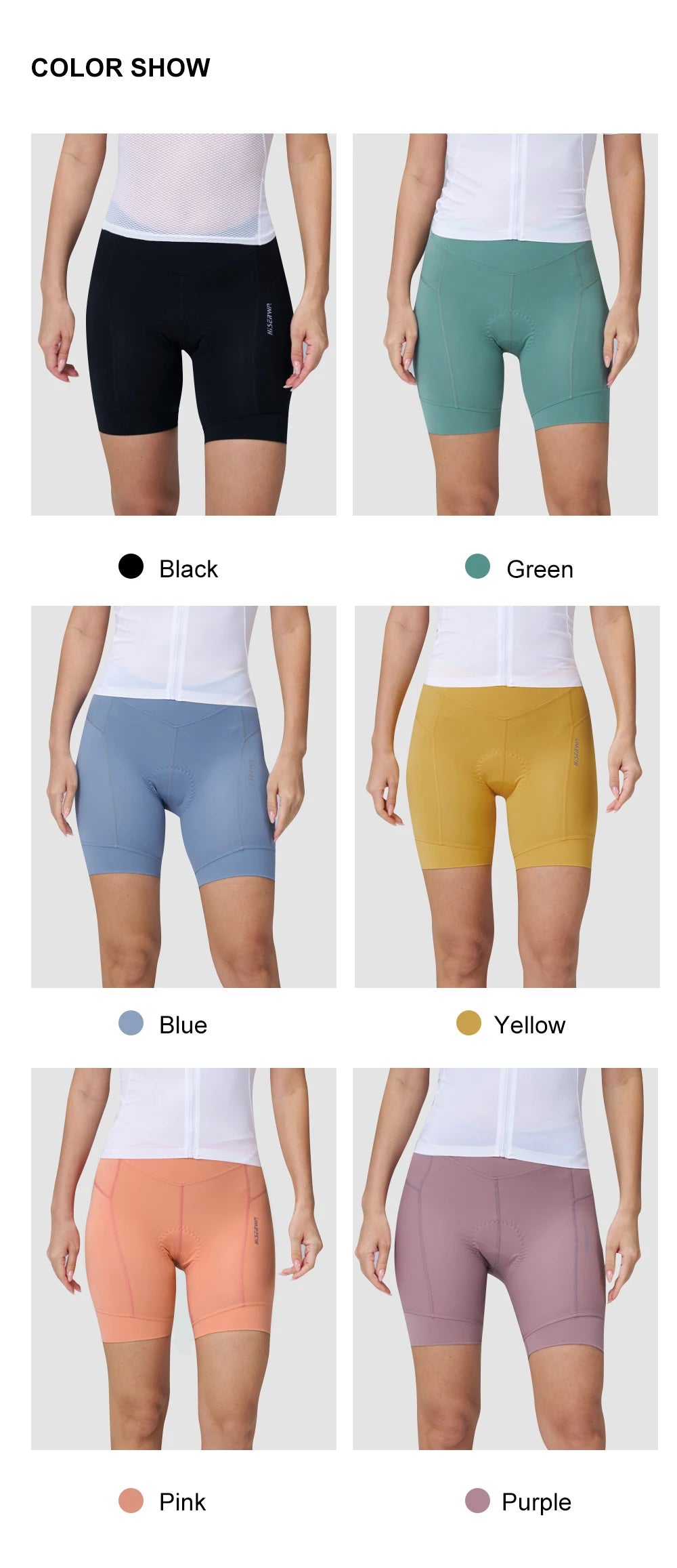 HISERWA Women Cycling Shorts High Quality MTB Bike Shorts 6 Hours Riding Shockproof Pad Breathable Lycra Sports Bicycle Tights - Shopfly.co.uk