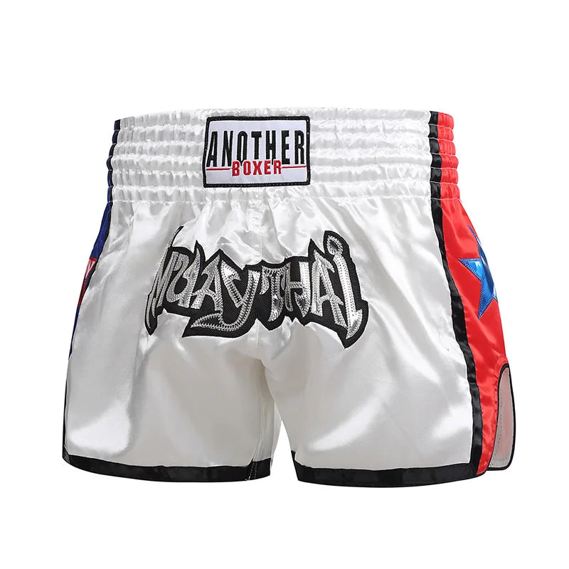 MMA Shorts for Kids & Adults, Muay Thai Shorts Boxing, Embroidered, Martial Arts Clothing for Muay Thai and Taekwondo Training - Shopfly.co.uk