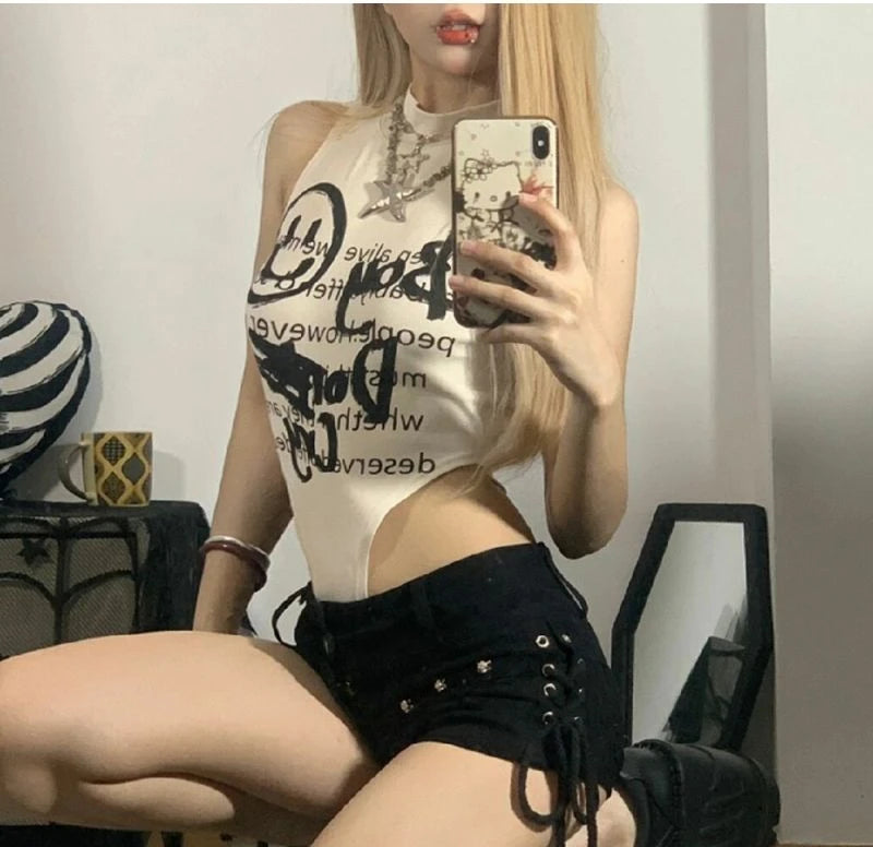 Shorts Women Skinny Creativity Lace-up Popular Streetwear Daily Personality Students Holiday Fashion Sexy American Retro Leisure - Shopfly.co.uk