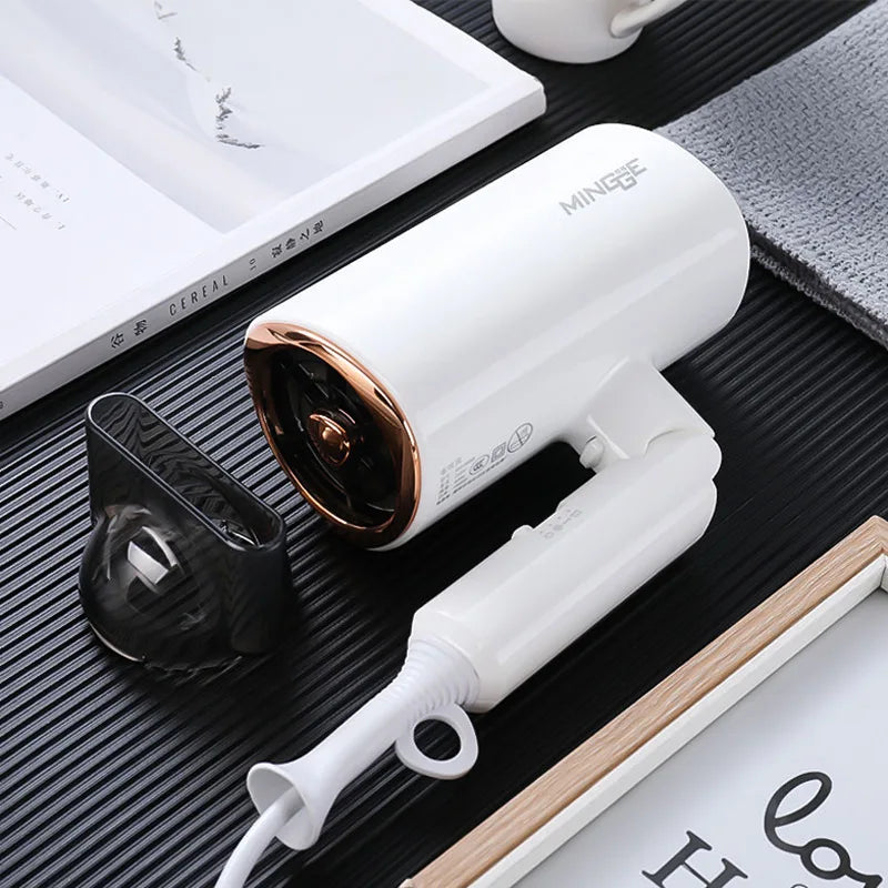 Popular Foldable Hair Dryer 1800W Blue Light Negative Ion Super Silent US/EU/UK/Plug 110V/220V Home Barber Recommended - Shopfly.co.uk