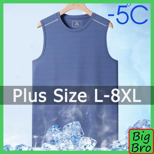 Tank Tops Men Quick Dry Vest Plus Size 8XL Summer Sport Vest Round Neck Big Size Short Sleeve Oversized Running Fitness Vest - Shopfly.co.uk