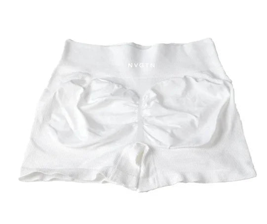 NVGTN Shorts Macaron Color CrossFit Training Yoga Cycling Women Summer Low Ribbed Band Scrunch Butt Seamless Breathable Shorts - Shopfly.co.uk