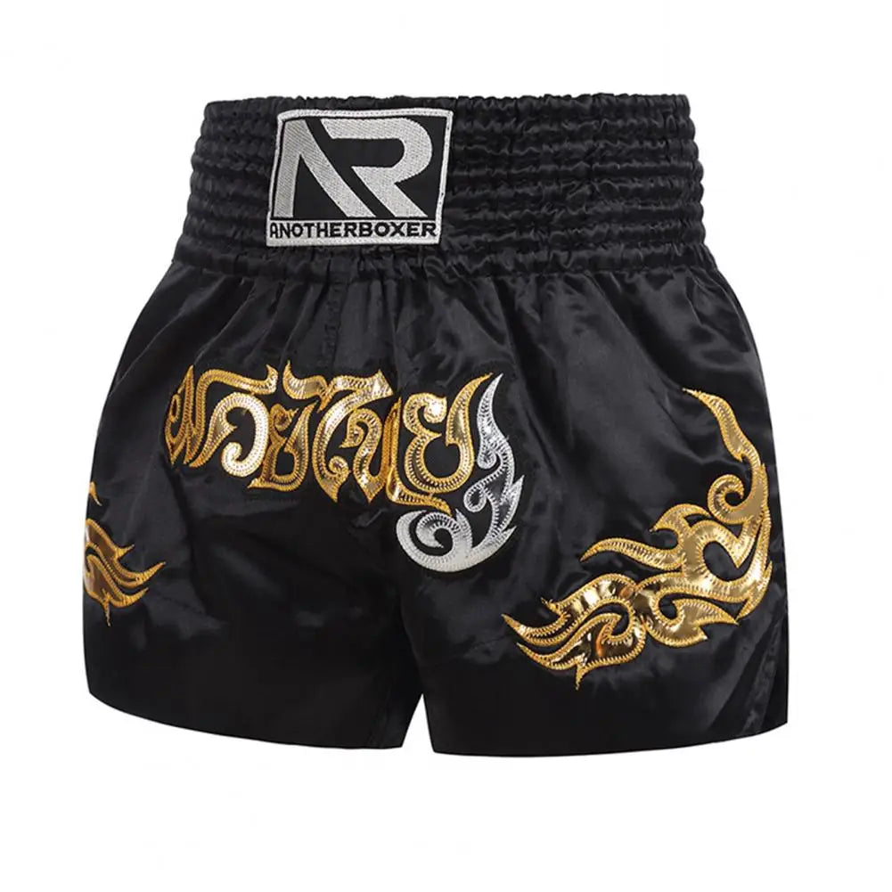 Sports Boxing Shorts Women Men High Elasticity Breathable Muay Thai Cord Design Trunks Kickboxing Shorts - Shopfly.co.uk