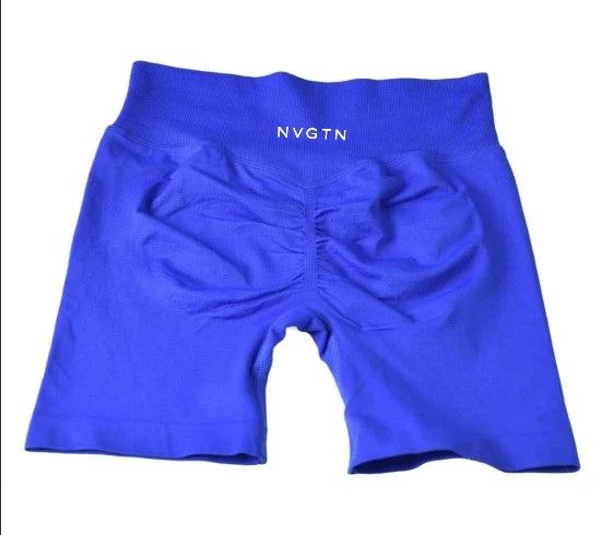 NVGTN Shorts Macaron Color CrossFit Training Yoga Cycling Women Summer Low Ribbed Band Scrunch Butt Seamless Breathable Shorts - Shopfly.co.uk