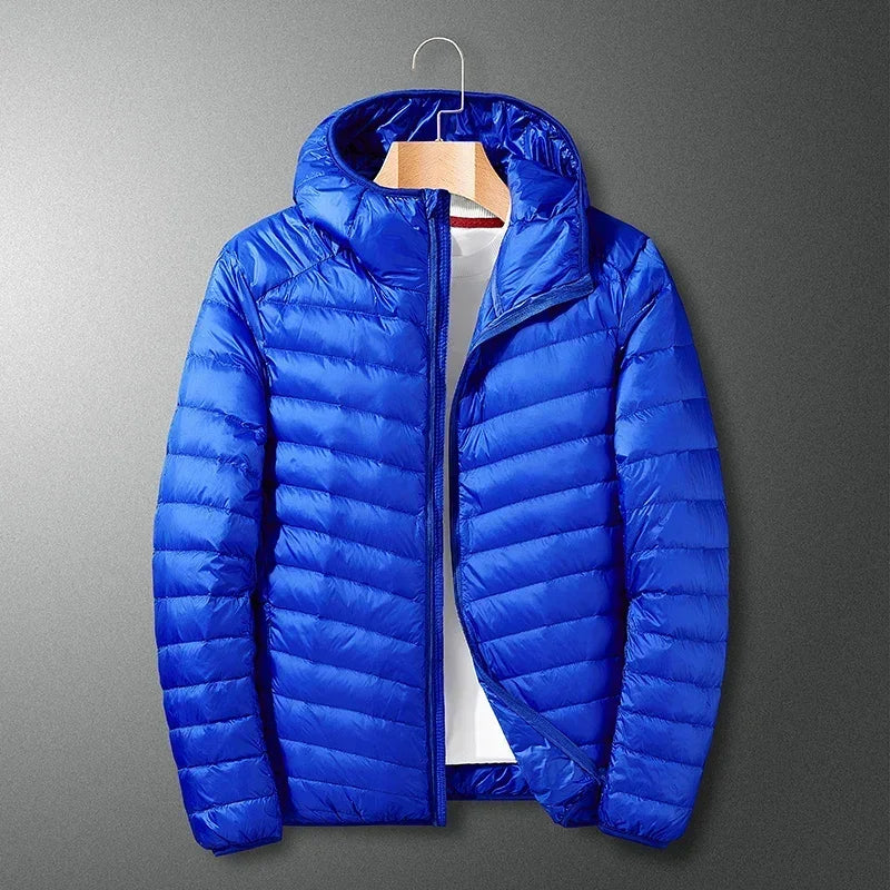 UETEEY 2024 Autumn Winter White Duck Down Jacket Men Light Weight Warm Waterproof Casual Outdoor Portable Male Puffer Coats - Shopfly.co.uk