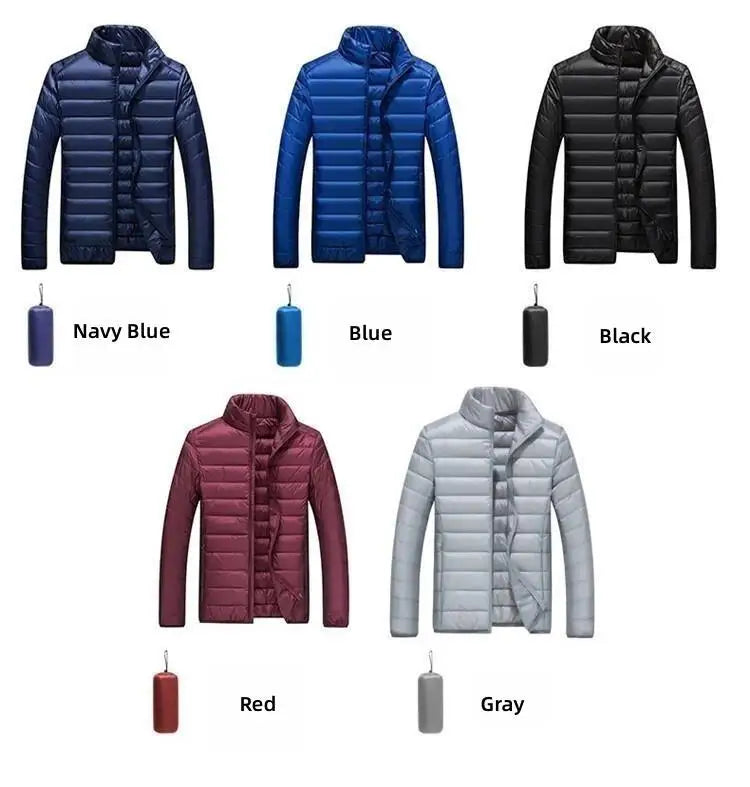 UETEEY 2024 Autumn Winter White Duck Down Jacket Men Light Weight Warm Waterproof Casual Outdoor Portable Male Puffer Coats - Shopfly.co.uk