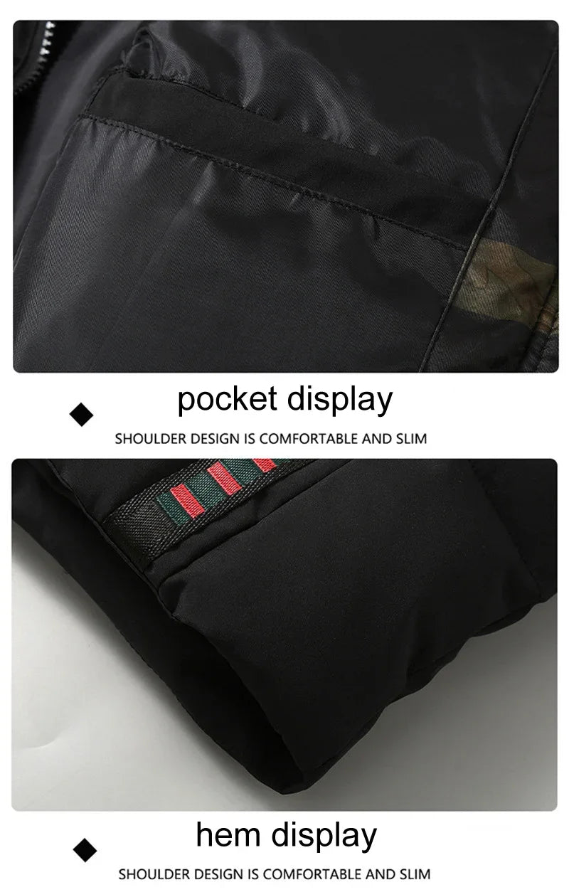 Vest for Men Cotton Warm Sleeveless Coat Hat Detachable Padded Winter Waistcoat Work Wear Male High Quality Clothes 5XL - Shopfly.co.uk