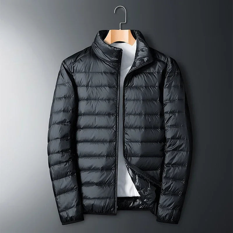 UETEEY 2024 Autumn Winter White Duck Down Jacket Men Light Weight Warm Waterproof Casual Outdoor Portable Male Puffer Coats - Shopfly.co.uk