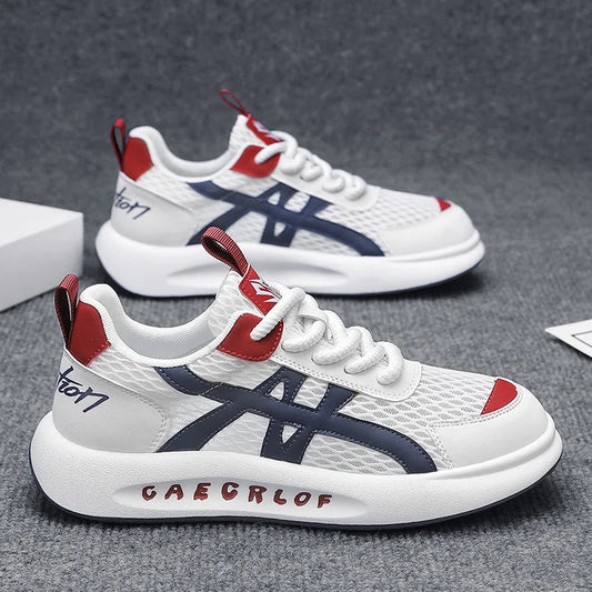 Size 39-44 Men's Shoes Breathable Mesh Casual Sports Shoes Versatile Thick Sole Height Increase Daddy Shoes - Shopfly.co.uk