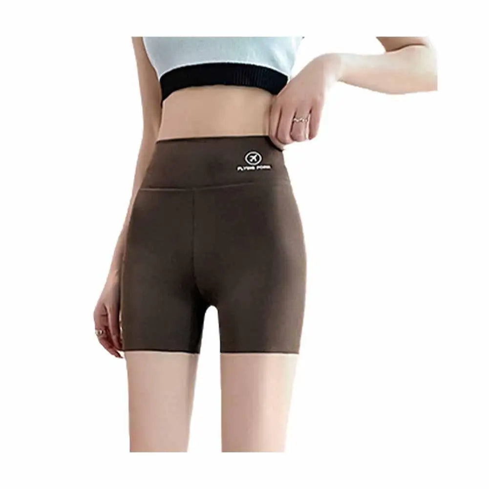 1pcs Women's Leggings Belly Tightening And Hip Lifting Pants Anti Glare Yoga Ice Silk Seamless Shorts Safety Shorts 3/4 Pants ﻿ - Shopfly.co.uk