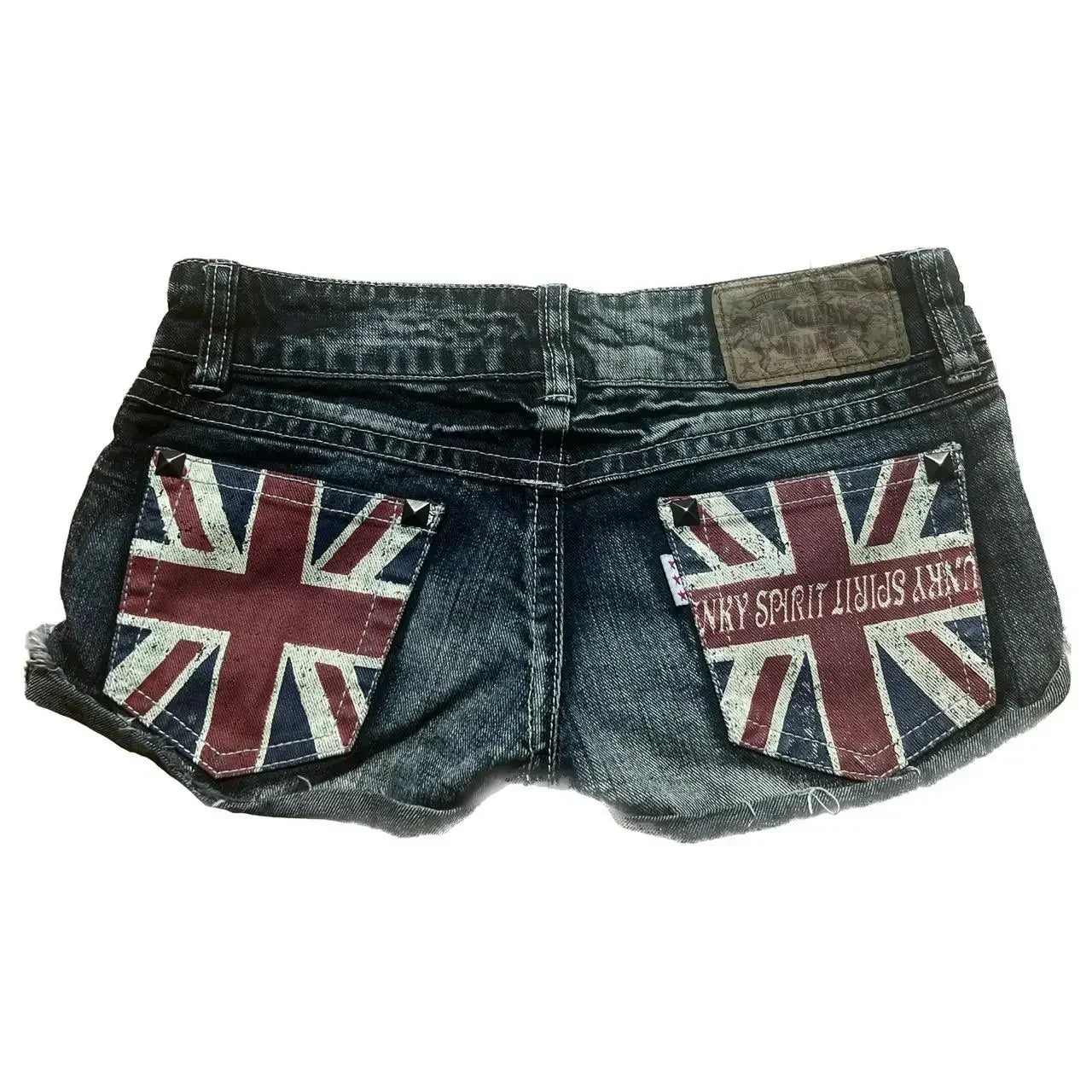 Hip hop fashion street clothing graphic printing style women black shorts ins y2k goth slim denim shorts - Shopfly.co.uk
