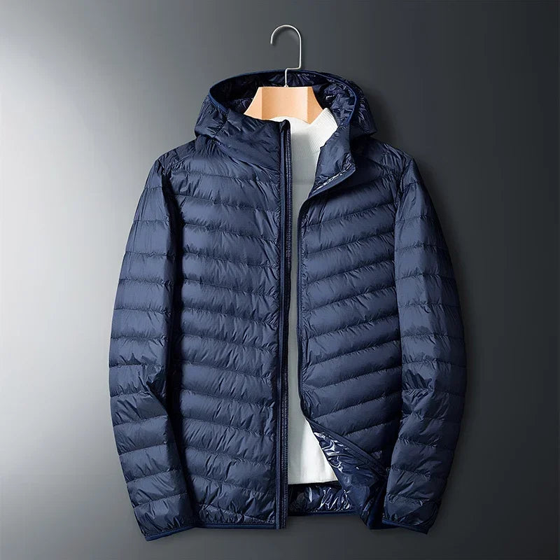 UETEEY 2024 Autumn Winter White Duck Down Jacket Men Light Weight Warm Waterproof Casual Outdoor Portable Male Puffer Coats - Shopfly.co.uk