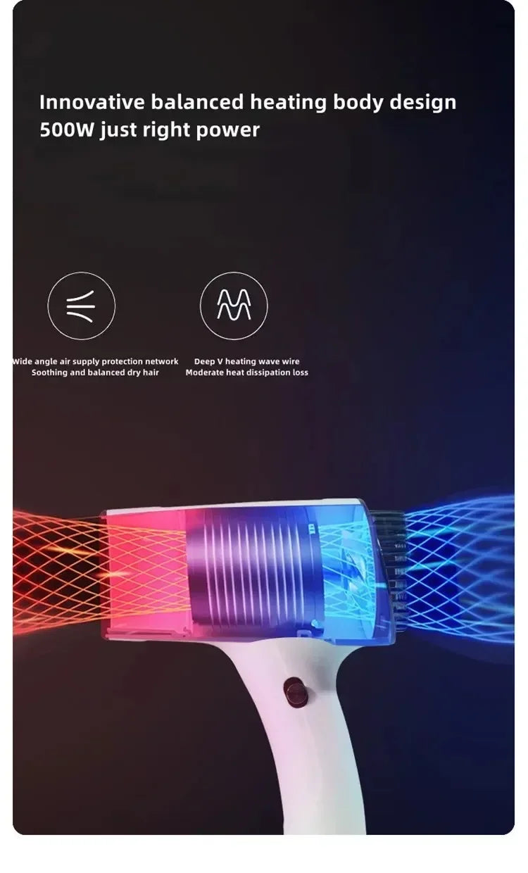Portable Cordless Hair Dryer Fast Dry Hair Lithium Battery Rechargeable Blow Dryer Strong Wind Travel/Outdoor Plug in Hot Air - Shopfly.co.uk