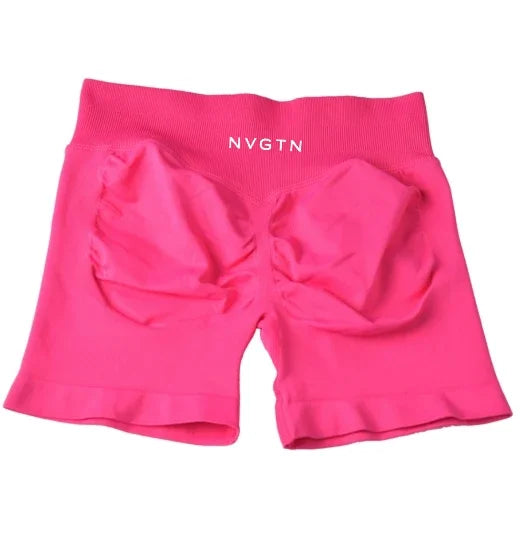 NVGTN Shorts Macaron Color CrossFit Training Yoga Cycling Women Summer Low Ribbed Band Scrunch Butt Seamless Breathable Shorts - Shopfly.co.uk