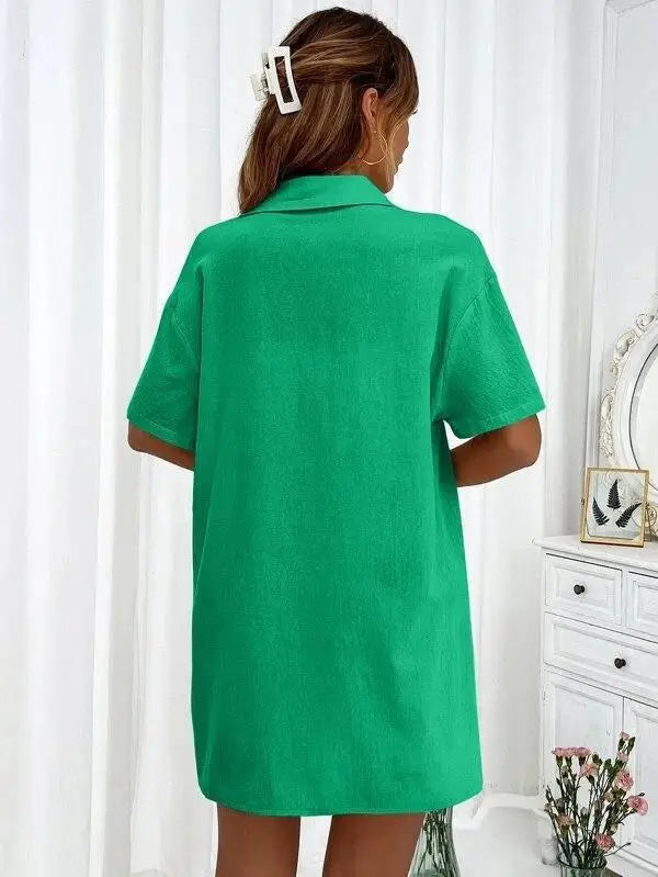 Solid Color Single Breasted Top Casual Loose Short Pants Sets Women Summer Women's 2 Pieces Suit Full Set Female Outfit Clothes - Shopfly.co.uk