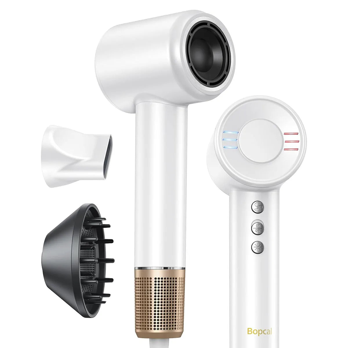 Professional High Speed Electric Hair Dryer 120000RPM Negative Ions Blow Dryer Super Powerful Wind Lownoise Salon HairDryer - Shopfly.co.uk