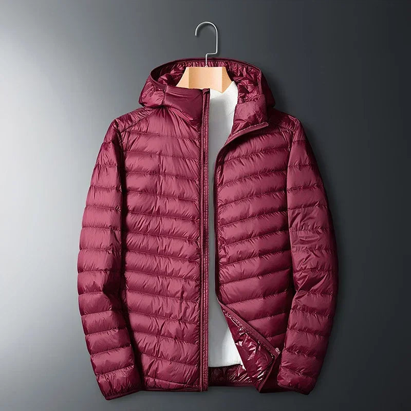 UETEEY 2024 Autumn Winter White Duck Down Jacket Men Light Weight Warm Waterproof Casual Outdoor Portable Male Puffer Coats - Shopfly.co.uk
