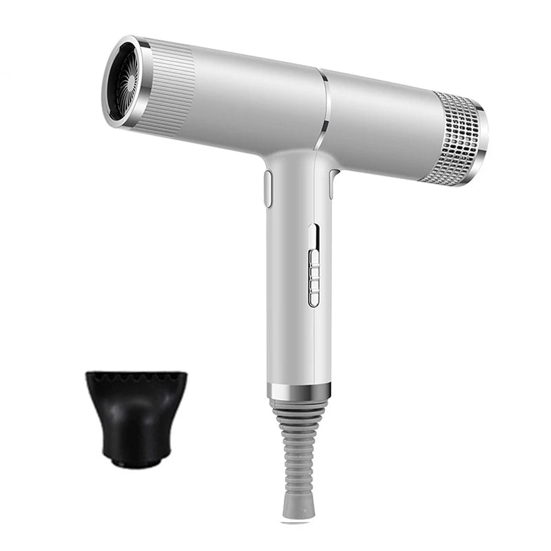 Low noise cold and hot negative ion hair dryer Intelligent temperature adjustable quick drying leafless hair dryer - Shopfly.co.uk