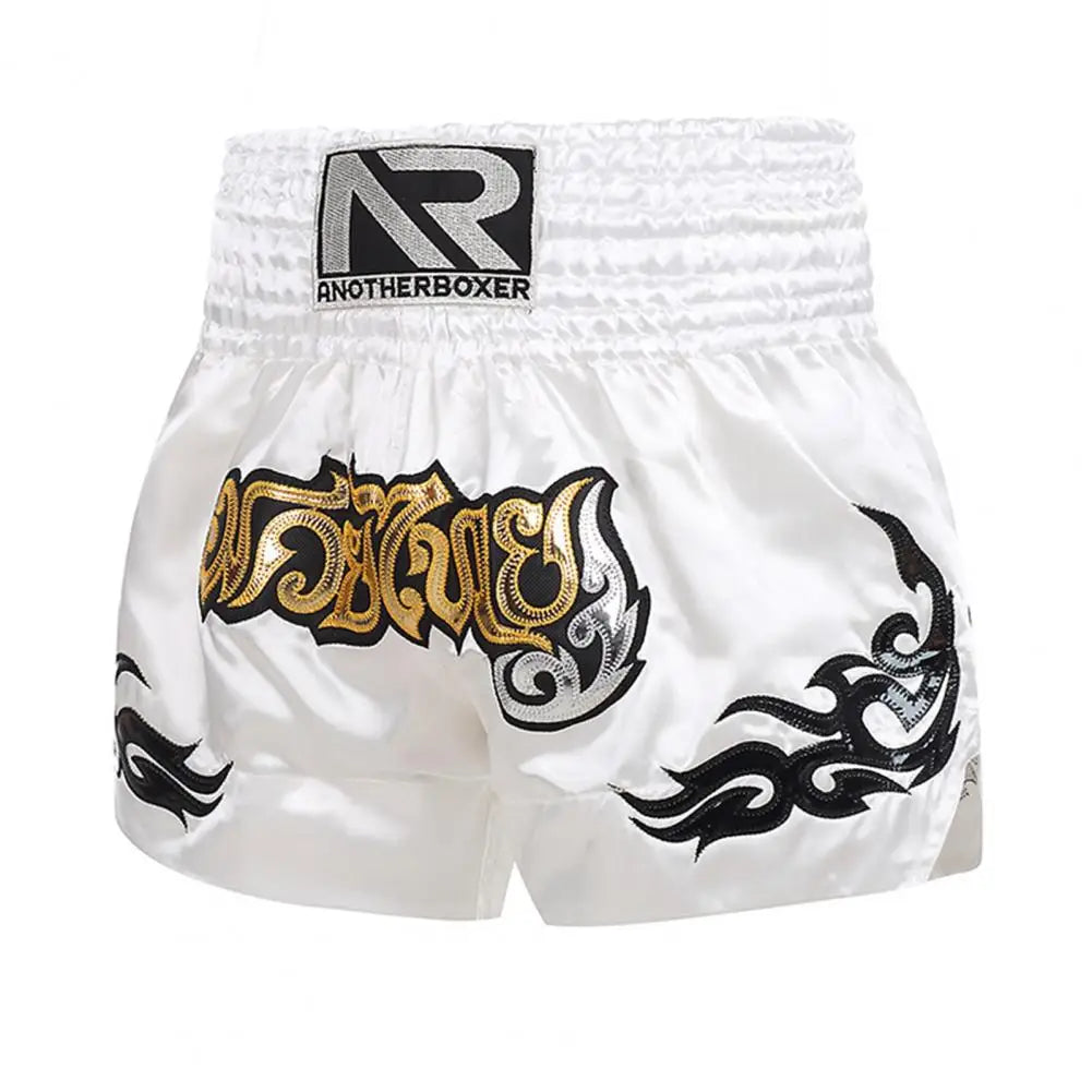 Sports Boxing Shorts Women Men High Elasticity Breathable Muay Thai Cord Design Trunks Kickboxing Shorts - Shopfly.co.uk