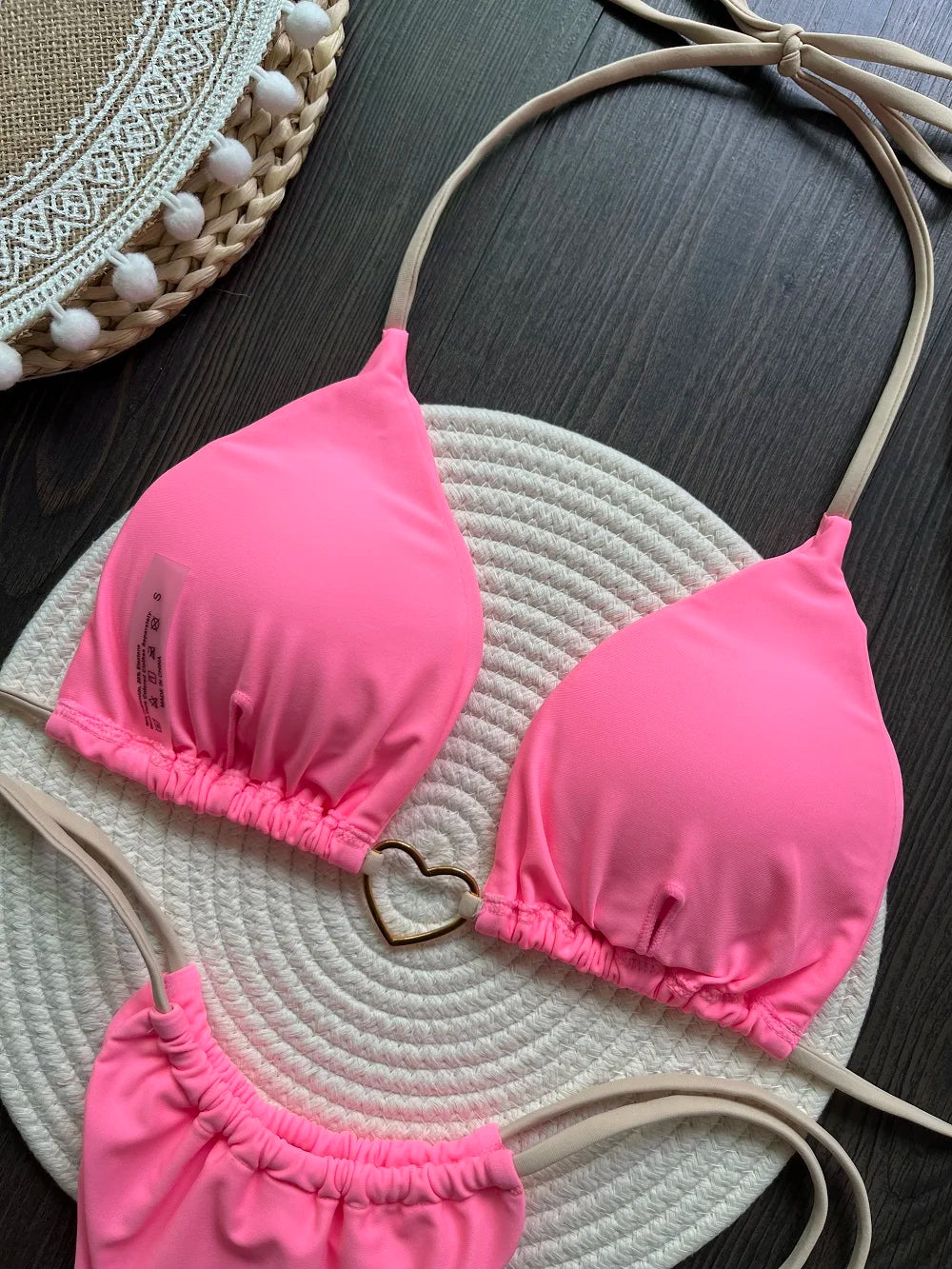 RUOTONSEPT Sexy Halter Solid color Bikini Set Women's Swimsuit Two-piece Triangle Thong Swimwear Bathing Suit Brazilian Biquinis - Shopfly.co.uk