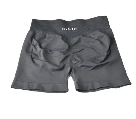 NVGTN Shorts Macaron Color CrossFit Training Yoga Cycling Women Summer Low Ribbed Band Scrunch Butt Seamless Breathable Shorts - Shopfly.co.uk