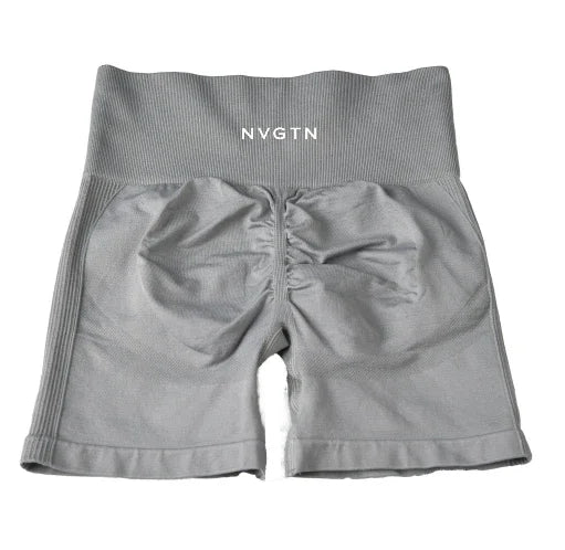 NVGTN Shorts Macaron Color CrossFit Training Yoga Cycling Women Summer Low Ribbed Band Scrunch Butt Seamless Breathable Shorts - Shopfly.co.uk