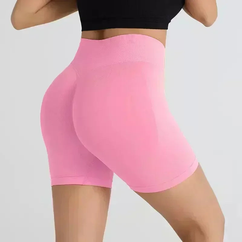 NVGTN Shorts Macaron Color CrossFit Training Yoga Cycling Women Summer Low Ribbed Band Scrunch Butt Seamless Breathable Shorts - Shopfly.co.uk