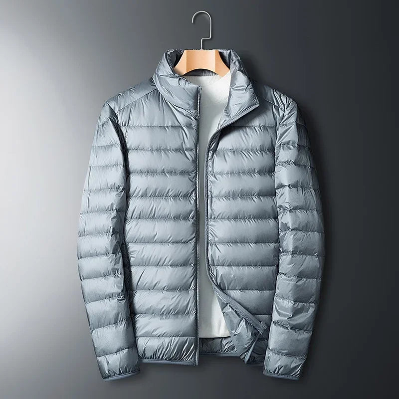 UETEEY 2024 Autumn Winter White Duck Down Jacket Men Light Weight Warm Waterproof Casual Outdoor Portable Male Puffer Coats - Shopfly.co.uk
