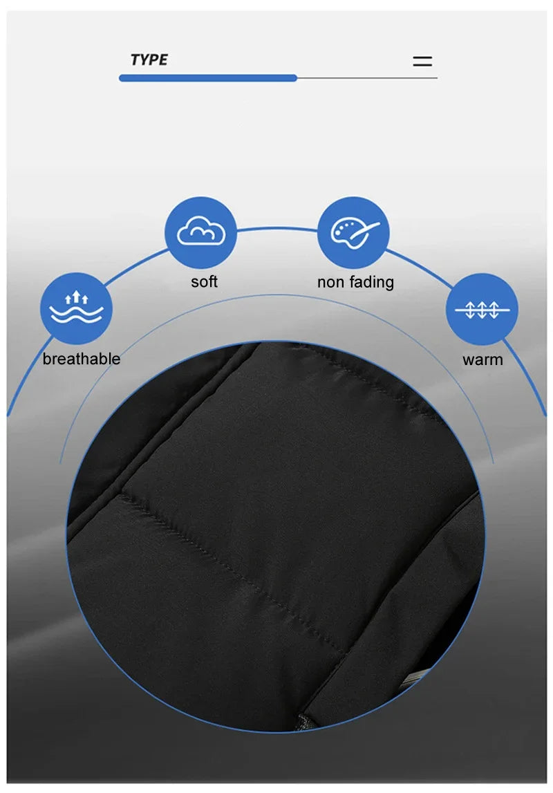 Vest for Men Cotton Warm Sleeveless Coat Hat Detachable Padded Winter Waistcoat Work Wear Male High Quality Clothes 5XL - Shopfly.co.uk