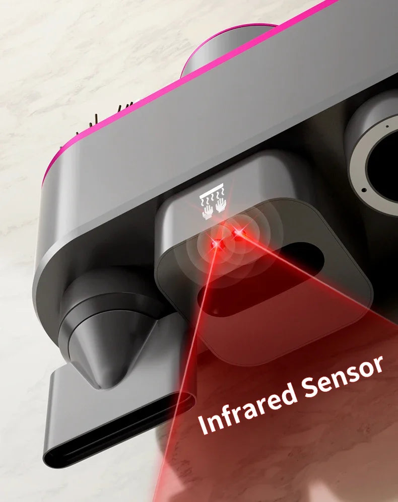 For Dyson Xiaomi Hair Dryer Shelf Wall Mounted Hair Dryer Rack Change Into Automatic Hand Dryer with Storage Box hanger - Shopfly.co.uk