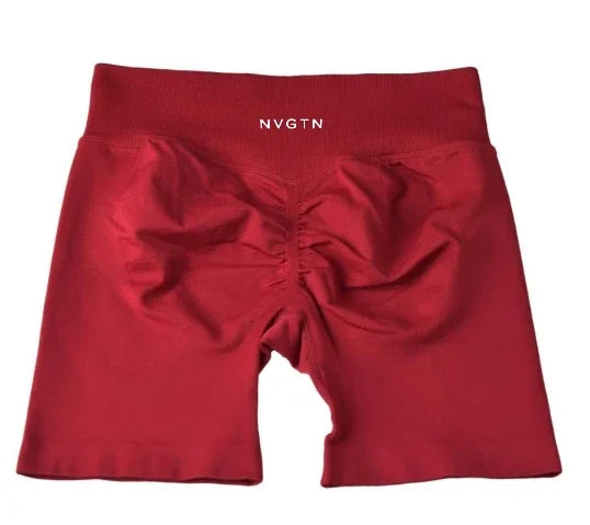 NVGTN Shorts Macaron Color CrossFit Training Yoga Cycling Women Summer Low Ribbed Band Scrunch Butt Seamless Breathable Shorts - Shopfly.co.uk