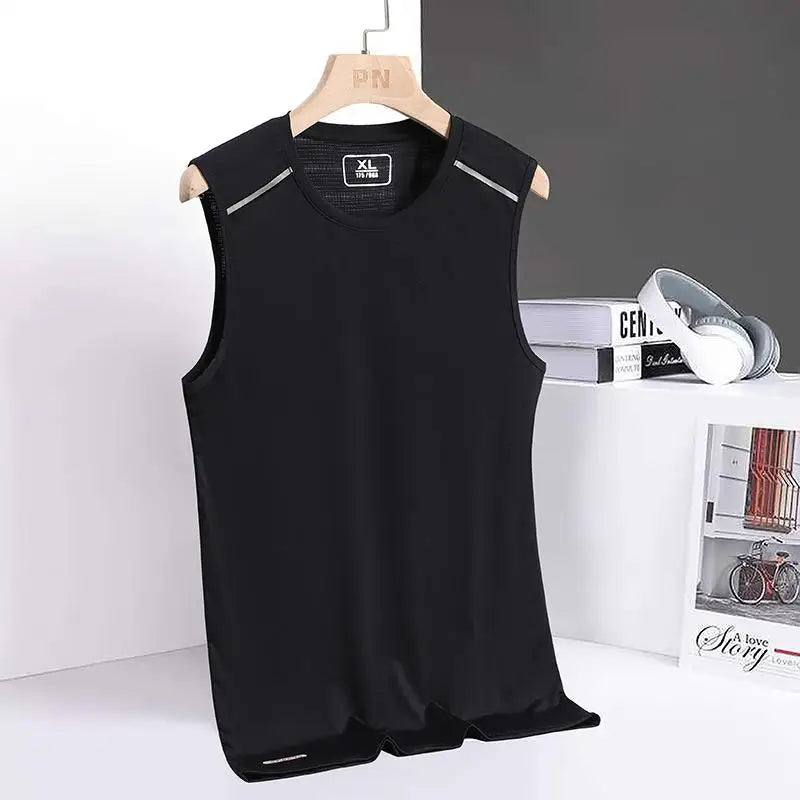 Tank Tops Men Quick Dry Vest Plus Size 8XL Summer Sport Vest Round Neck Big Size Short Sleeve Oversized Running Fitness Vest - Shopfly.co.uk