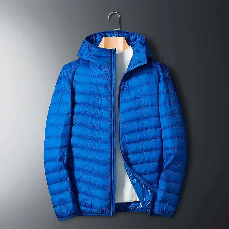 UETEEY 2024 Autumn Winter White Duck Down Jacket Men Light Weight Warm Waterproof Casual Outdoor Portable Male Puffer Coats - Shopfly.co.uk
